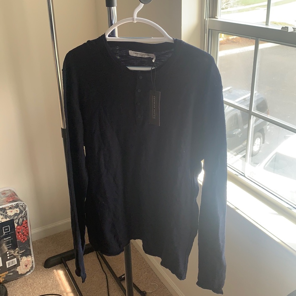 Long sleeve light weight shirt, quarter button up!